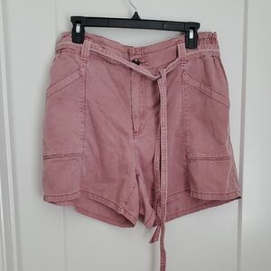 SALE Old Navy Pink Cargo Shorts with Paper Bag Waist Large